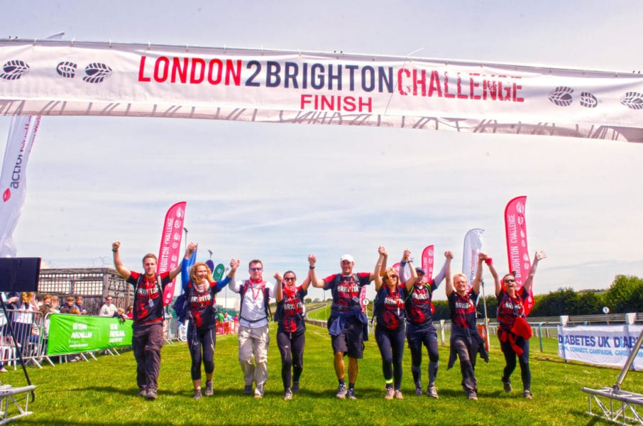 London to Bright Ultra Challenge at the finish line