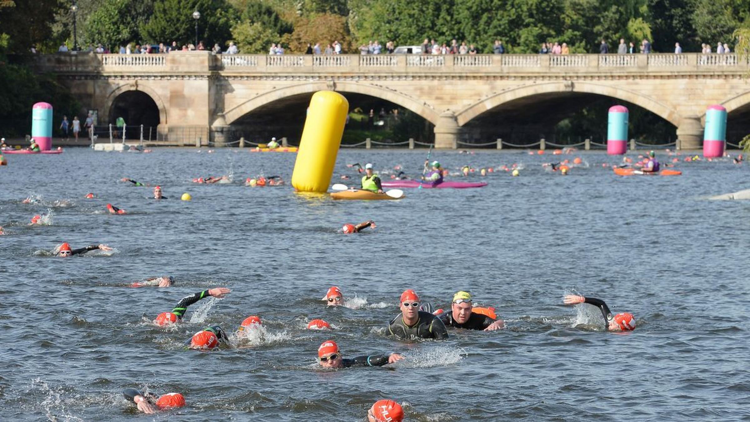 Swim serpentine event at Hyde Park in London