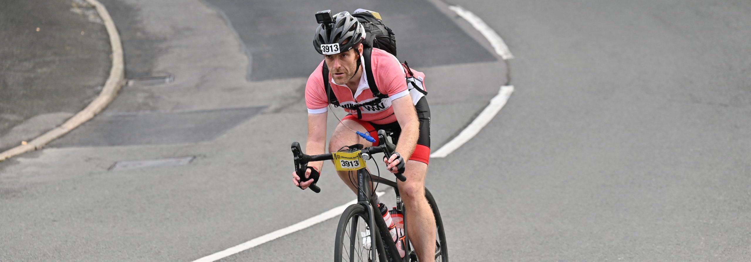 Winston's Wish rider cycling on a road